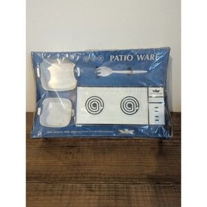 Vintage Worcester Patio Ware Toy Kitchen Play Set Stovetop Pots New Sealed